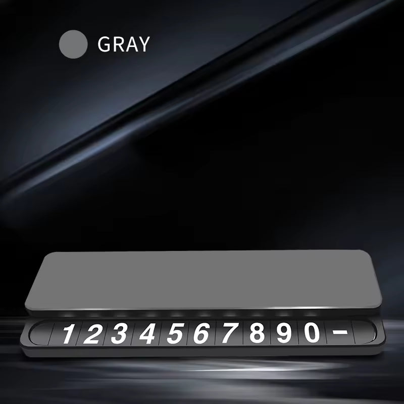 Retractable Luminous Alloy Car Moving Notice Phone Number Holder