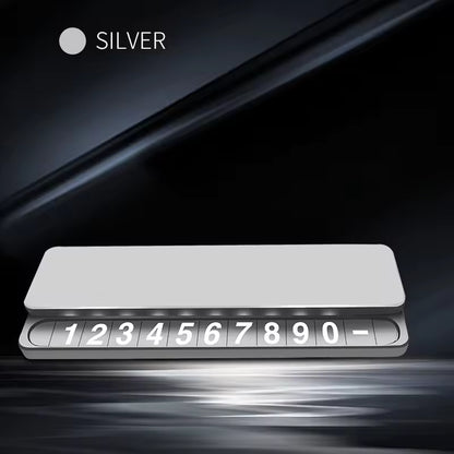 Retractable Luminous Alloy Car Moving Notice Phone Number Holder