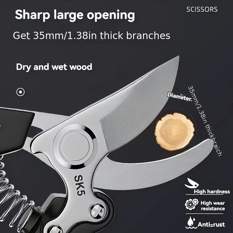 Professional Garden Pruners with SK5 Steel Blades