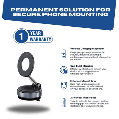 B07 Strong Magnetic Car Mount – 360° Rotation, Secure Grip for Every Drive