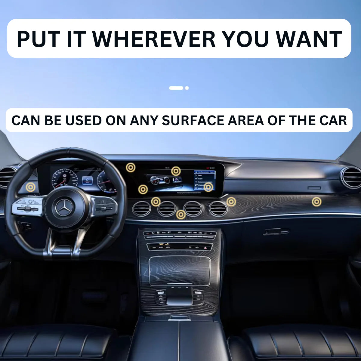 CZ07 Vacuum Suction Double‑Sided Magnetic Retractable Car Phone Mount