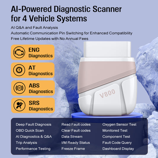 V800 Al-Powered Diagnostic Scannerfor 4 Vehicle Systems