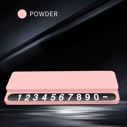 Retractable Luminous Alloy Car Moving Notice Phone Number Holder