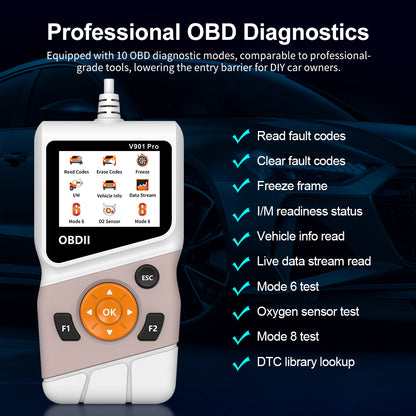 V901 ProUpgraded VersionOBD Fault Diagnosis + Battery Testing 2-in-1Car Diagnostic Tool