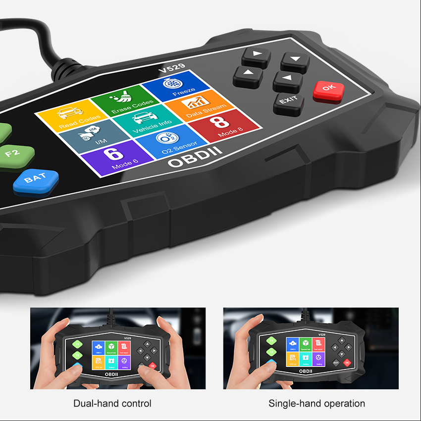 V529 Professional Full‑Function OBD2 Scanner Tablet with Cloud Print & Battery Health Test