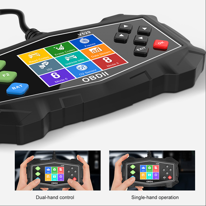 V529 Professional Full‑Function OBD2 Scanner Tablet with Cloud Print & Battery Health Test