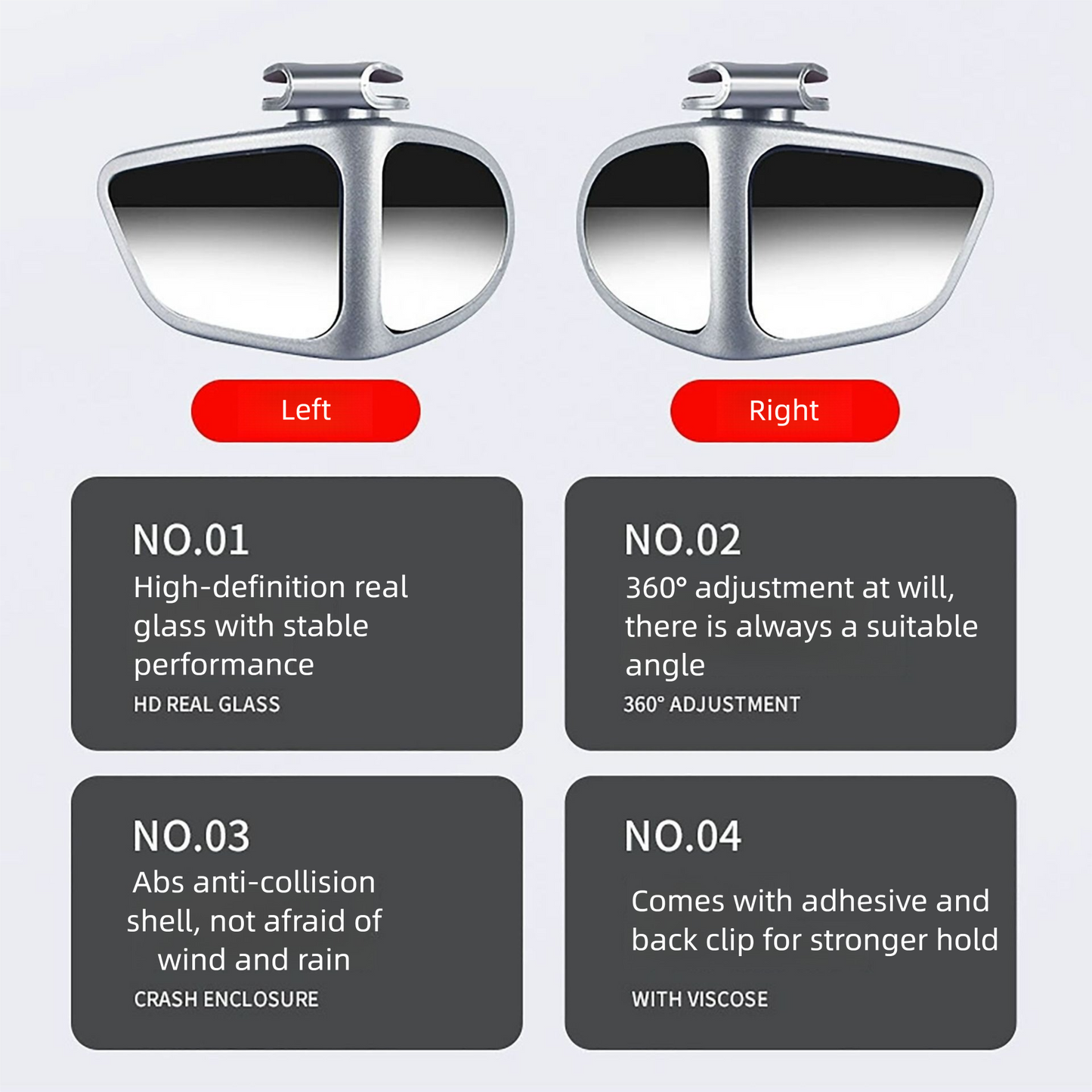 Universal Car Wide Angle Blind Spot Rearview Mirror