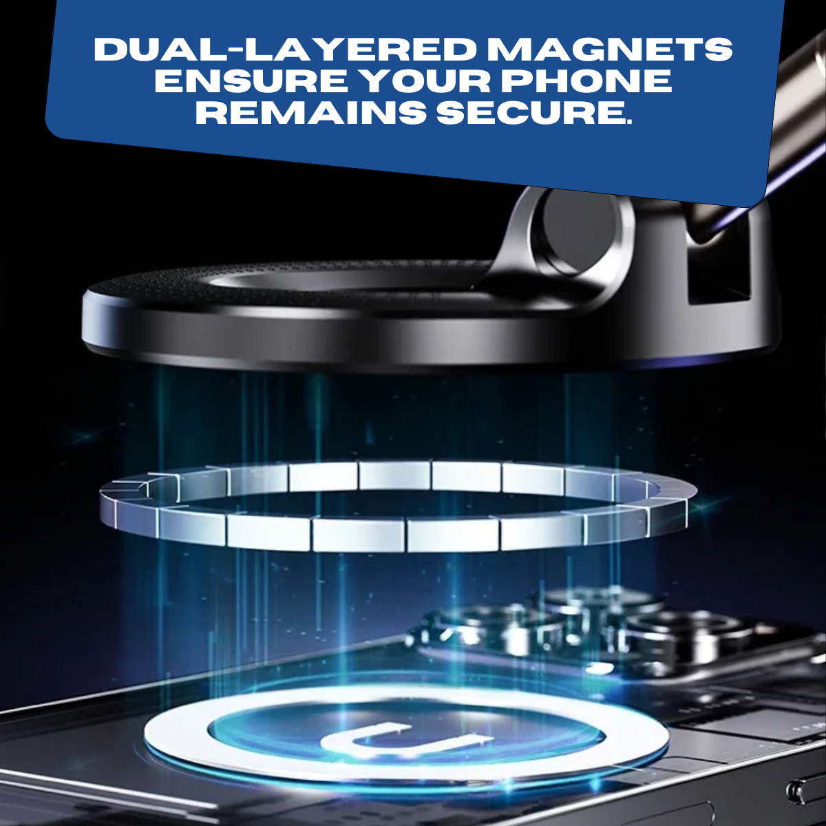 B07 Strong Magnetic Car Mount – 360° Rotation, Secure Grip for Every Drive