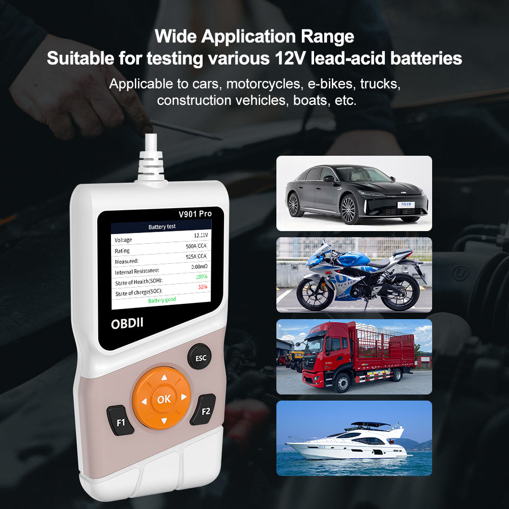 V901 ProUpgraded VersionOBD Fault Diagnosis + Battery Testing 2-in-1Car Diagnostic Tool