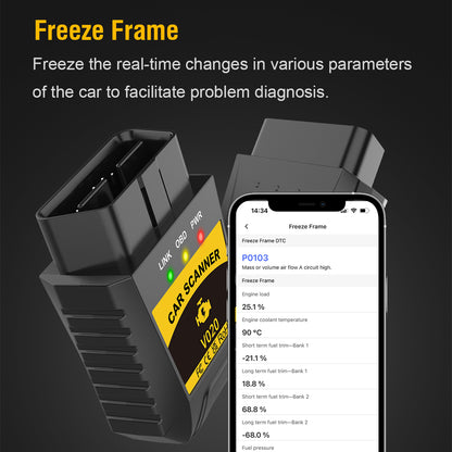 V020 Mini Portable Bluetooth OBD2 Code Reader for Car Diagnostics