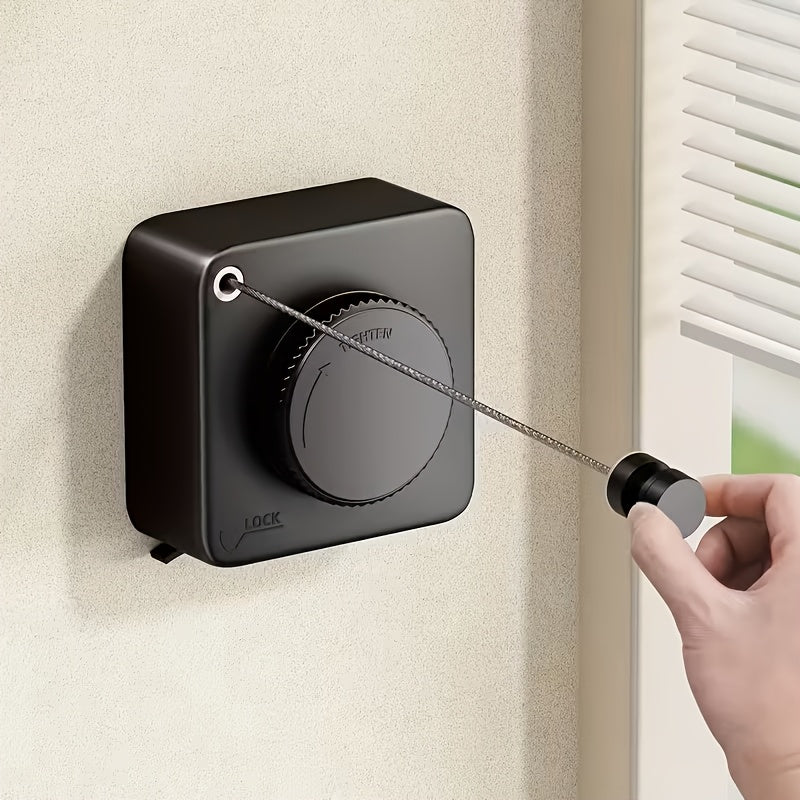 No-Drill Retractable Invisible Wall Mount Clothesline