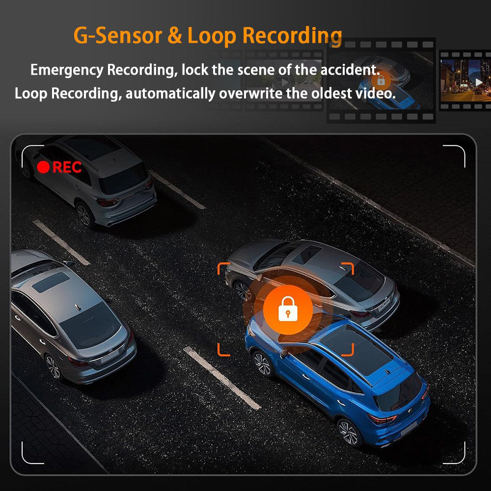 All-Around 4-Camera Car DVR 1080P Front Side Rear Backup Dash Camera