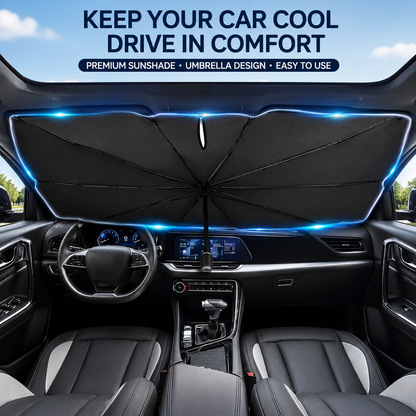 Titanium Silver Coated Car Sun Shade Umbrella