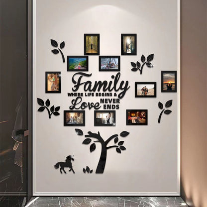 3D Family Tree Photo Frame Wall Sticker