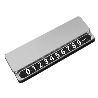 Retractable Luminous Alloy Car Moving Notice Phone Number Holder