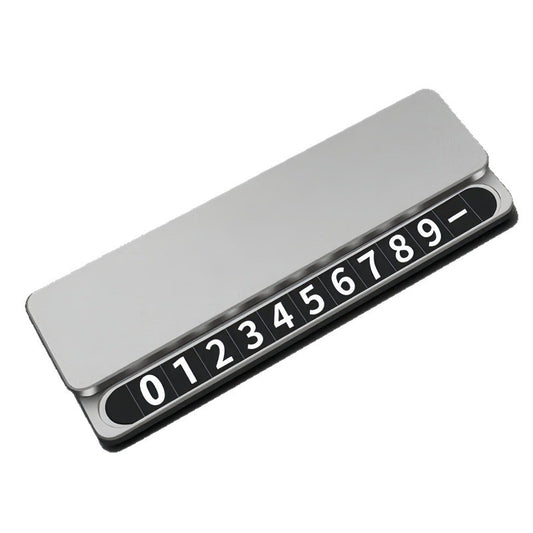 Retractable Luminous Alloy Car Moving Notice Phone Number Holder
