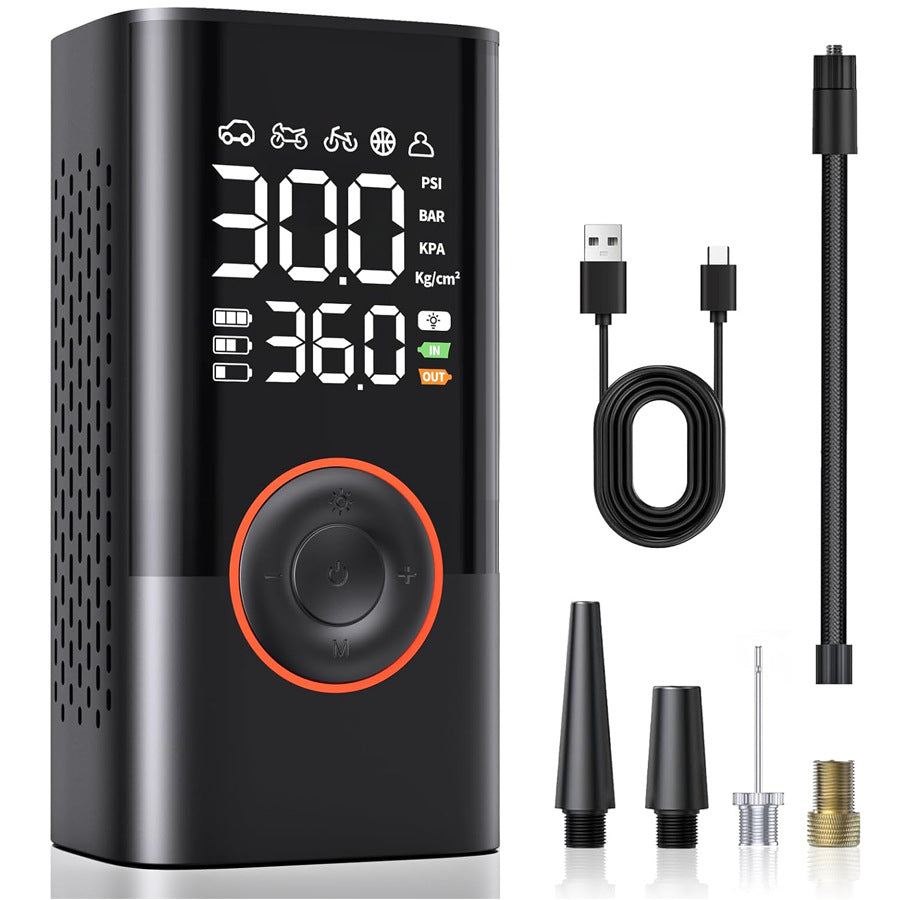 Electric Portable Smart Air Pump, Multifunctional Car Tire Inflator