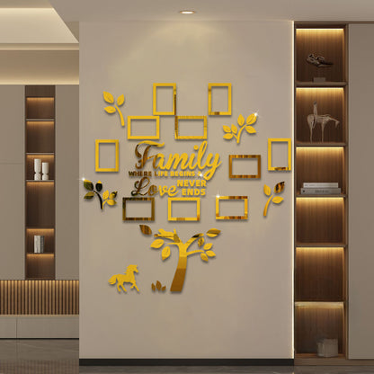 3D Family Tree Photo Frame Wall Sticker
