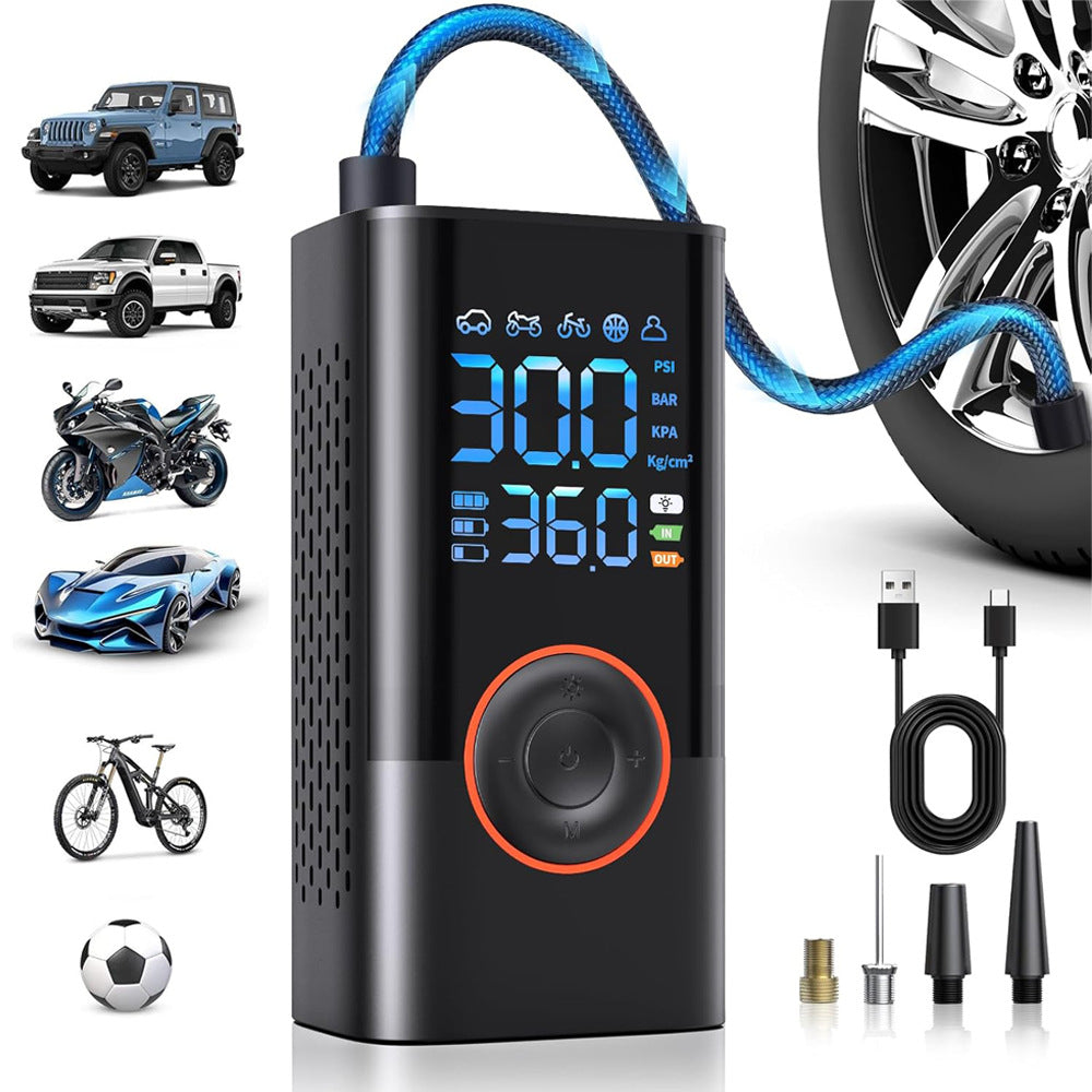 Electric Portable Smart Air Pump, Multifunctional Car Tire Inflator