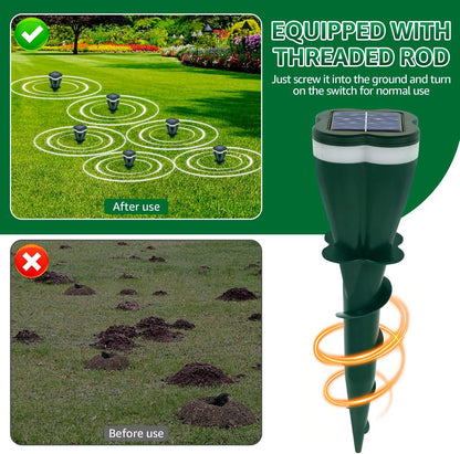 Solar Powered Waterproof Screw Mole Repellent