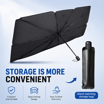Titanium Silver Coated Car Sun Shade Umbrella