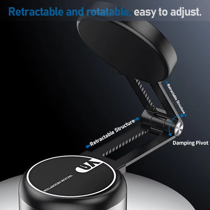 CZ07 Vacuum Suction Double‑Sided Magnetic Retractable Car Phone Mount