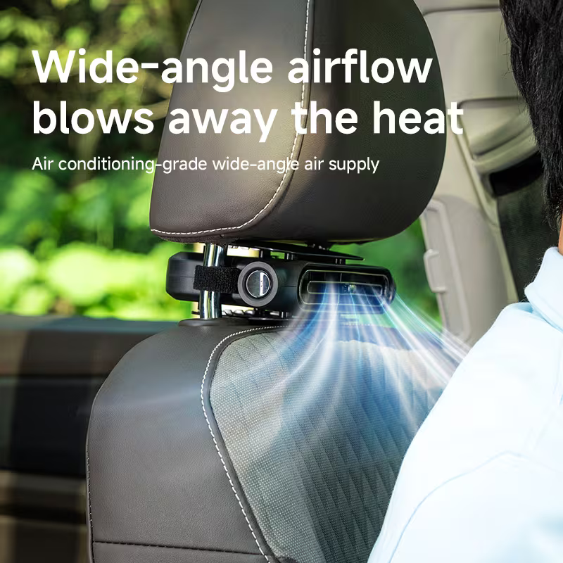 Bladeless Dual Turbine High Power Car Seat Cooling Fan